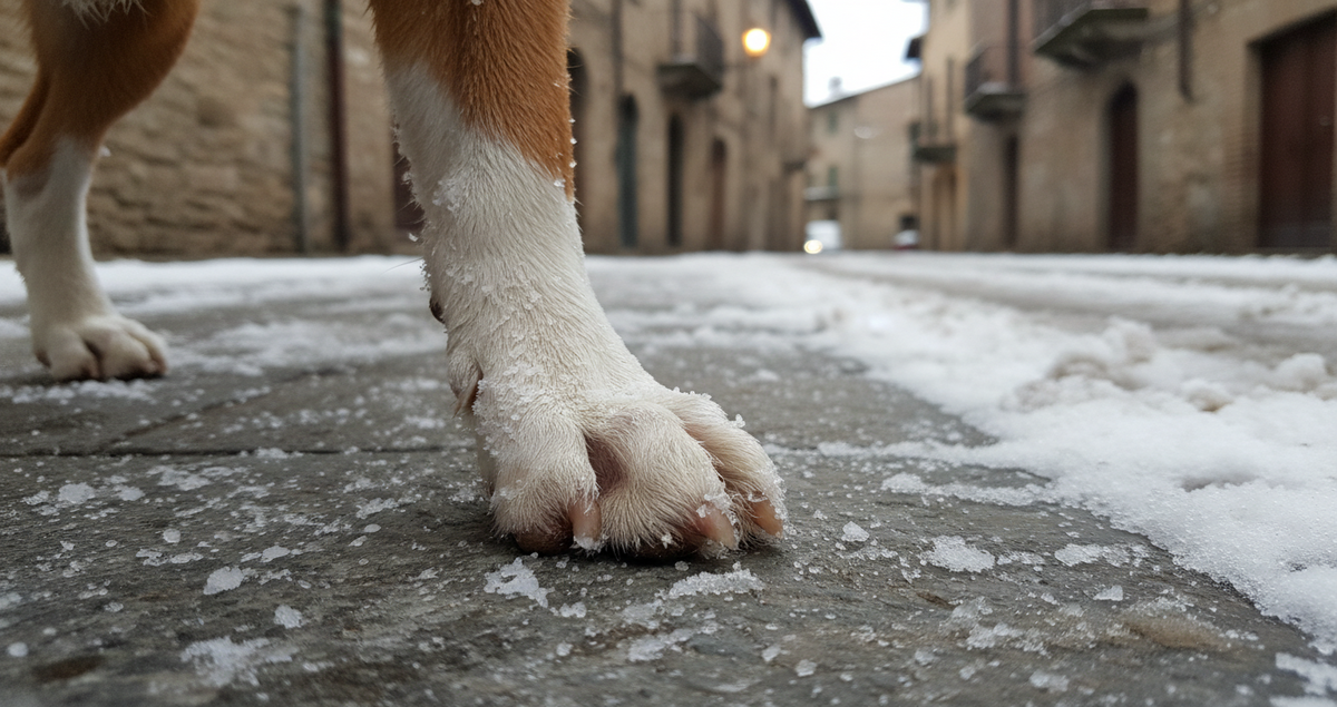 perche-pulire-zampe-cane-passeggiata-invernale-sali-antigelo-bruciano-avvelenano